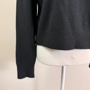 Vince Black Wool Cashmere Blend Mock Neck Raglan Sweater Medium M thumbnail 9