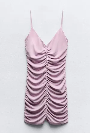 Zara Gathered Mini Dress thumbnail 1
