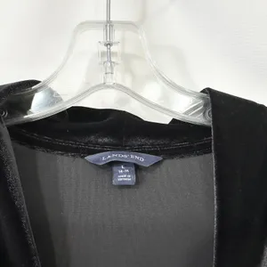 Lands End Large Top Black Velvet Cowl‎ Neck Holiday Formal Evening Witchy 190 thumbnail 5