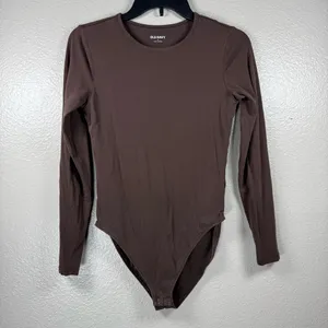 Old Navy French Roast bodysuit Long Sleeve SZ:M thumbnail 2