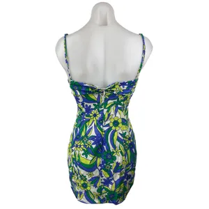 Zara Multicolor Floral Sleeveless Cami Camisole Mini Tank Bodycon Dress Size S thumbnail 2