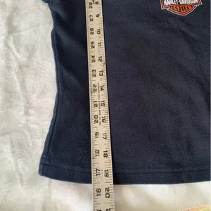 Harley-Davidson women's small goddess short sleeve crop Tee in Black with Logo thumbnail 5