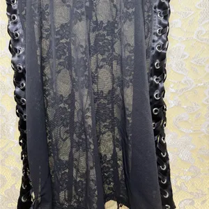 Victoria's Secret Black Lace Chemise with Eyelet Detail lace satin XS thumbnail 8