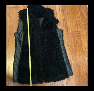 Jackets & Coats Faux Fur Vegan Leather Vest- size large thumbnail 11