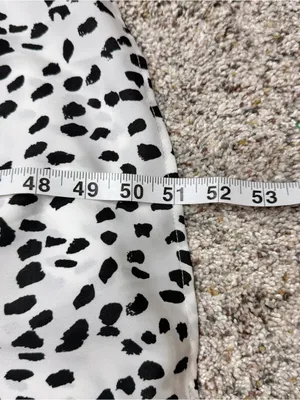 Petal & Pup Hyde Cheetah Tie Waist V-Neck Long Sleeve Maxi Dress 6 White Black thumbnail 11