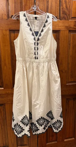 Universal Threads Embroidered Cream Dress thumbnail 1