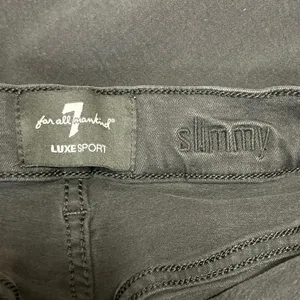 7 For All Mankind Women's Black High Waisted Straight Leg Denim Jeans Size 30 thumbnail 4