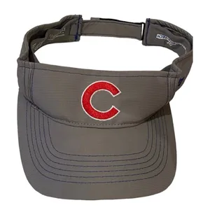 47 Brand MLB Chicago Cubs Visor Hat Gray Blue Red Embroidered Adjustable Back Baseball thumbnail 1