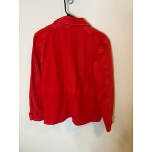 Velvet Heart Denim Red Utility Jacket Womens Medium Cotton Button Up D66-4377 thumbnail 3