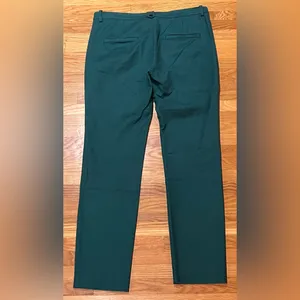 ZARA Green‎ Cotton Stretch Cropped Ankle Pants Button Details Size 4 1628/225 thumbnail 8