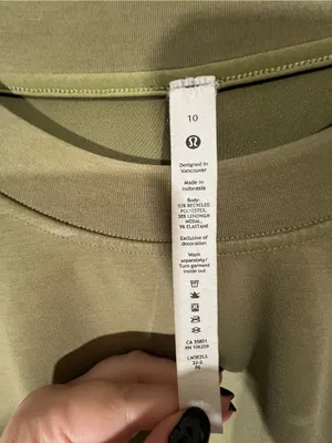 Lululemon Softstreme Perfectly Oversized Crop Crewneck Sweatshirt Bronze Green thumbnail 6