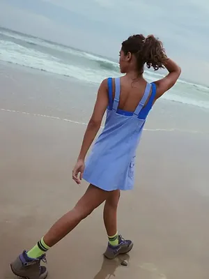 FREE PEOPLE Movement Cascade Hike Dress Violet Water Size Large Coastal Hiking thumbnail 9
