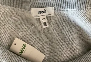 Aerie Women'S Soft Gray Sweatshirt~Size Large! thumbnail 9