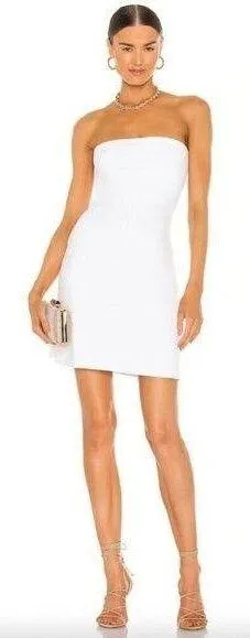 SUSANA MONACO Strapless Tube Mini Dress in Sugar Size X-Small thumbnail 1