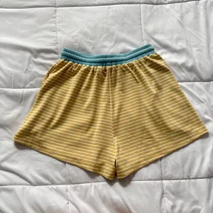 NWT Annie Wear Yellow Striped Lounge‎ Shorts Womens Small Sleep Pjs thumbnail 8