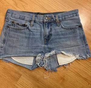 Levi's Light Blue Distressed Denim Cutoff Shorts thumbnail 1