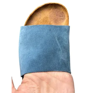 A Giannetti Blue Suede Wedge Slide Sandals Made in Italy Womens 6.5 thumbnail 6