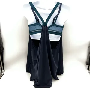 Lululemon Athletica Women’s Deep Blue Tank Top w/Teal Built in Bra-Size 8 thumbnail 4