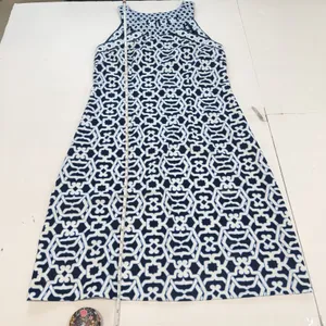 Gretchen Scott Navy Blue Strappy Sleeveless Isosceles Geometric Dress‎ SMALL thumbnail 9