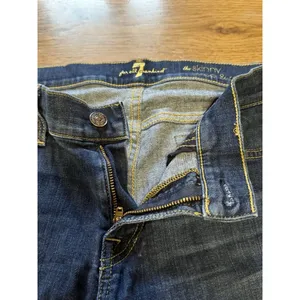 7 For All Mankind‎ Jeans Women’s 29 Blue The Skinny Crop Roll Stretch Preppy thumbnail 5