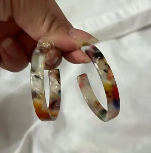 Colorful Hoop Earrings thumbnail 1