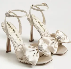 Sam Edelman Women's Bow Lexi Stiletto Heel Wedding Bridal Sandal Size 7 thumbnail 1