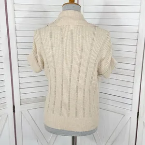 Dress Barn Vintage Open Front Cardigan Topper‎ Sweater Tan Small thumbnail 4