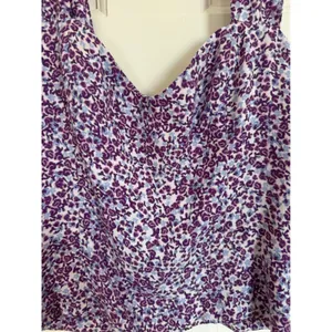 Reformation Hester purple floral sleeveless top size 0 thumbnail 2
