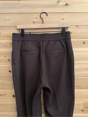 Quince Size 8 Chocolate Brown Mid Rise Straight Leg Dress Pants Office Career thumbnail 6