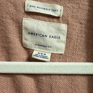 American Eagle Pink Terracotta Button Down Long Sleeve‎ Shirt Women’s Sz M Y2K thumbnail 3