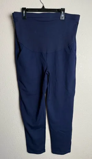 Alina Mae Maternity Women Size Small‎ Navy Blue Cropped Pants thumbnail 1