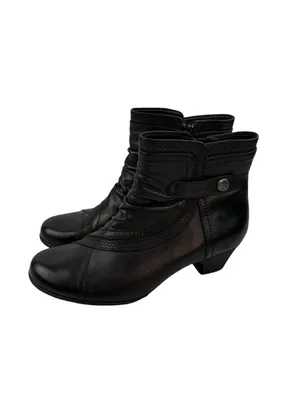 *Rockport by Cobb Hill Abbott Panel Ankle Boots Size 7.5 Black Leather Comfort thumbnail 3