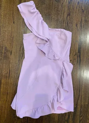 These Three Boutique Purple One Shoulder Dress thumbnail 2