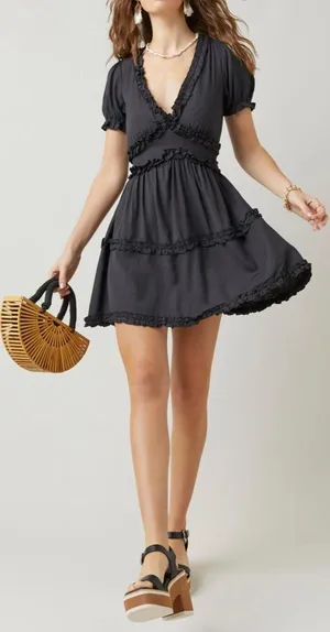 Francesca's Black Dress thumbnail 2