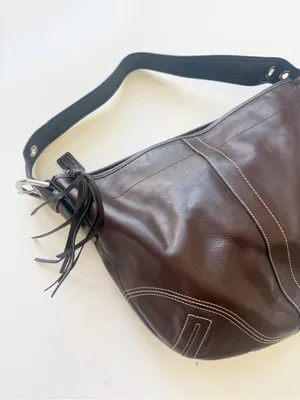 Vintage Coach Y2K 2000s Soho Hobo Brown Leather Shoulder Bag Purse thumbnail 3