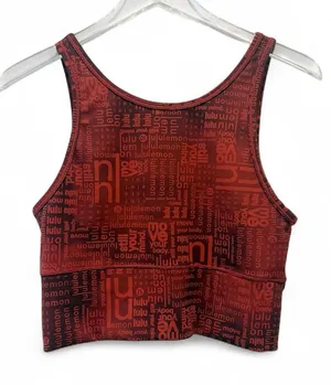 LULULEMON Power Pivot Everlux Tank Top in Lululemon Logo‎ Ombre Red size 10 thumbnail 1