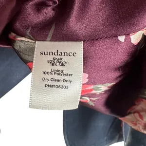 Sundance Women's Beau Blue Velvet Silk Lined Floral Blazer Jacket ,Size 4P, EUC thumbnail 4