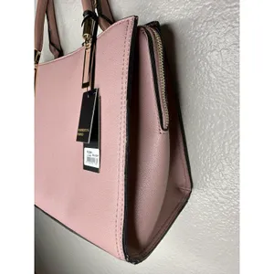 Gramercy & Grand Satchel Bag Womens Medium Pink Faux Leather Vegan Zip Purse thumbnail 4