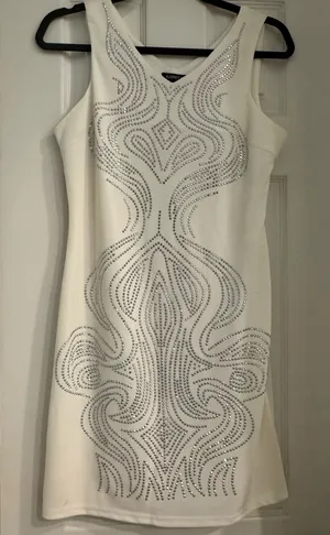 Women’s Cream Studded Cocktail Dress thumbnail 1