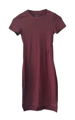 Buffbunny Fall Freely Short Sleeve Burgundy Athletic Dress Sz S thumbnail 1