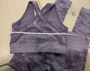 Gymshark Camo Seamless Purple Leggings And Sports Bra thumbnail 6