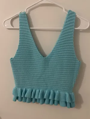 Pink Lily Sweater Tank V-Neck thumbnail 1