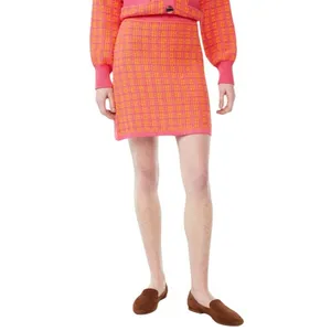 Free Assembly Pink Orange Textured Knit Mini Sweater Skirt Size Medium NWT‎ thumbnail 10