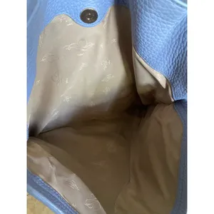 Cole Haan Village II Marcy Market Tote Bag Purse Pebbled Leather‎ Light Blue thumbnail 16