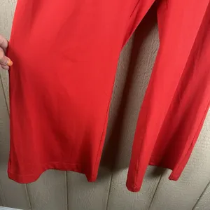 NEW Halara Flex DayStretch High Waisted Pocket Work Flare Pants Womens Sz XL Red thumbnail 3