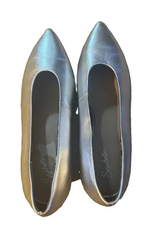 SEYCHELLES Silver  Block Heel Shoes Size 9 thumbnail 1