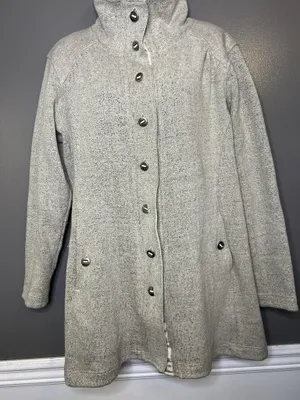 Kuhl Jacket Womens XL Gray Fleece Button Front Collared Mid Length Casual thumbnail 2