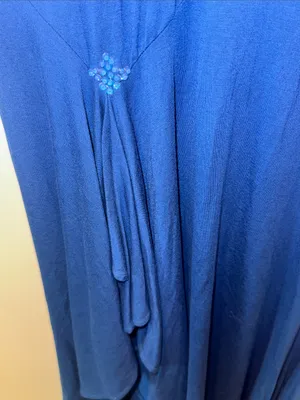 Boston Proper Royal Blue Sleeveless Maxi Dress with Front Knot thumbnail 3
