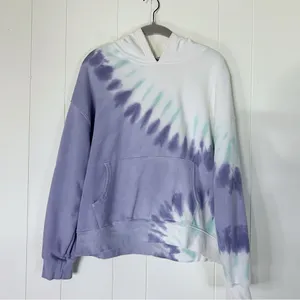 Wildfox White & Purple Tie Dye Hoodie L thumbnail 1