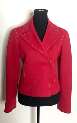 BCBGMaxAzria- Vibrant Red Y2k Jacket Size 4 thumbnail 1
